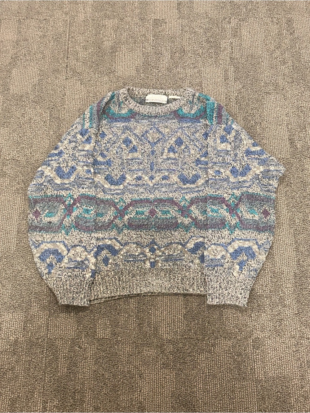 90s vintage multi color sweater